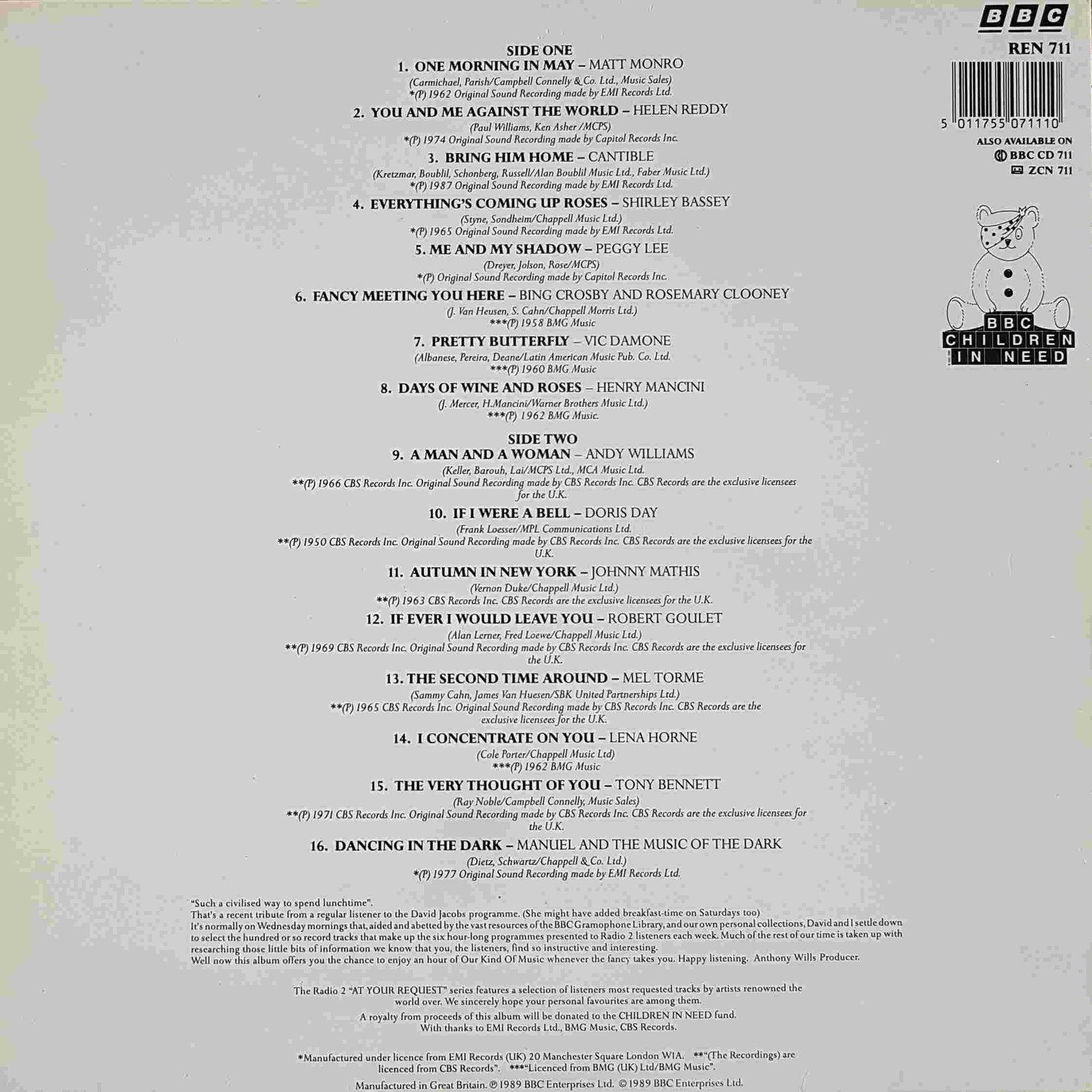 Back cover of REN 711